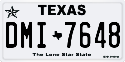 TX license plate DMI7648