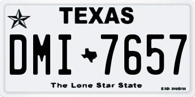 TX license plate DMI7657
