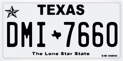 TX license plate DMI7660