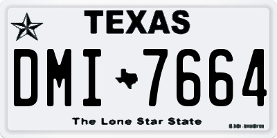 TX license plate DMI7664