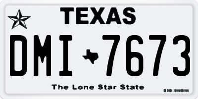TX license plate DMI7673