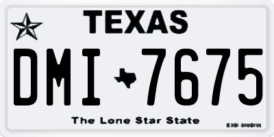 TX license plate DMI7675