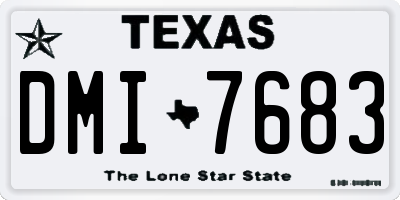 TX license plate DMI7683