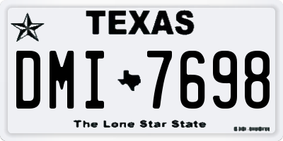 TX license plate DMI7698
