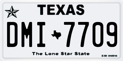 TX license plate DMI7709