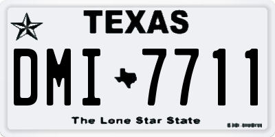 TX license plate DMI7711
