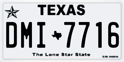 TX license plate DMI7716