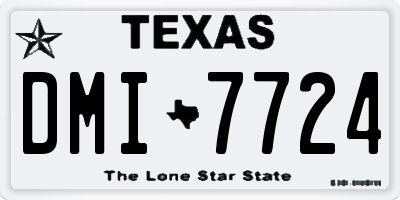 TX license plate DMI7724