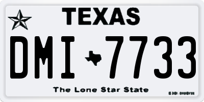 TX license plate DMI7733