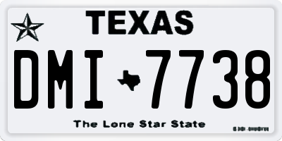 TX license plate DMI7738