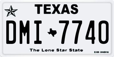 TX license plate DMI7740