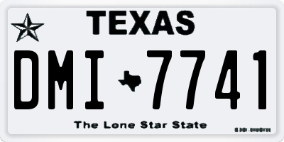 TX license plate DMI7741