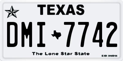 TX license plate DMI7742