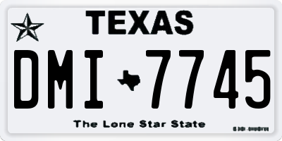 TX license plate DMI7745