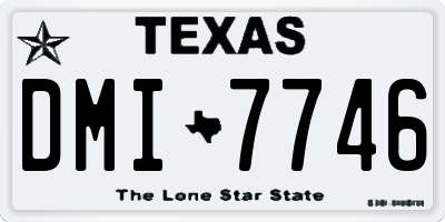 TX license plate DMI7746