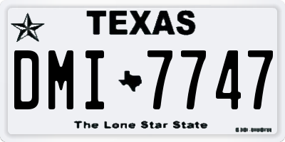 TX license plate DMI7747