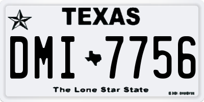 TX license plate DMI7756