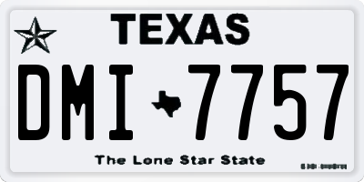TX license plate DMI7757