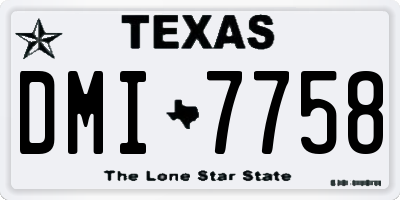 TX license plate DMI7758