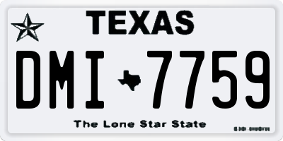 TX license plate DMI7759