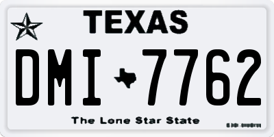 TX license plate DMI7762
