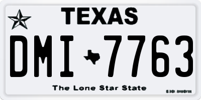 TX license plate DMI7763