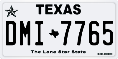 TX license plate DMI7765