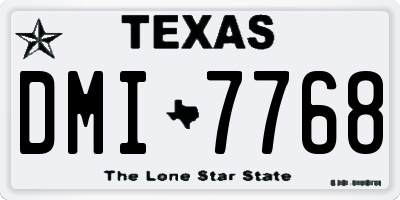 TX license plate DMI7768