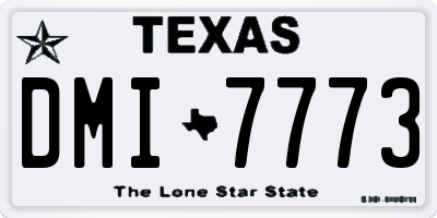 TX license plate DMI7773