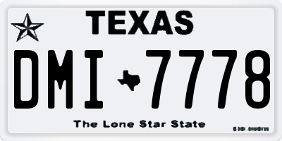 TX license plate DMI7778