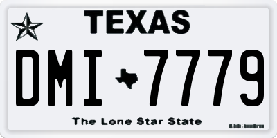 TX license plate DMI7779