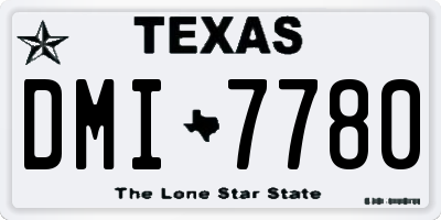 TX license plate DMI7780