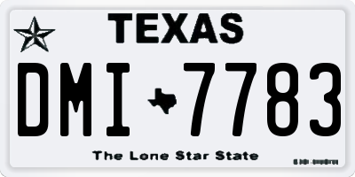 TX license plate DMI7783
