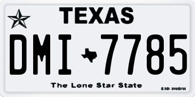 TX license plate DMI7785