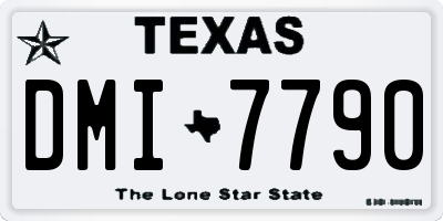 TX license plate DMI7790