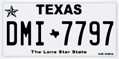 TX license plate DMI7797