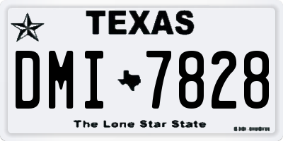 TX license plate DMI7828