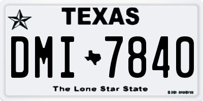 TX license plate DMI7840