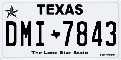 TX license plate DMI7843