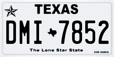 TX license plate DMI7852
