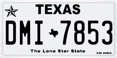TX license plate DMI7853