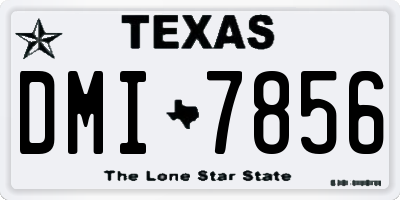 TX license plate DMI7856