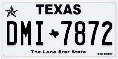 TX license plate DMI7872