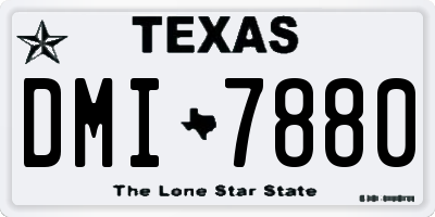 TX license plate DMI7880