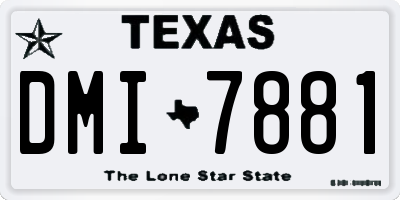 TX license plate DMI7881