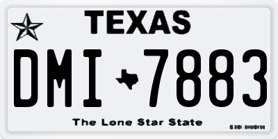 TX license plate DMI7883
