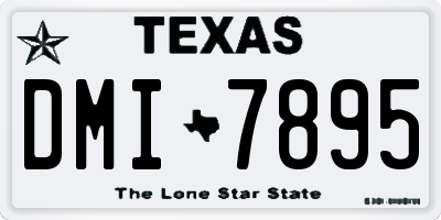 TX license plate DMI7895