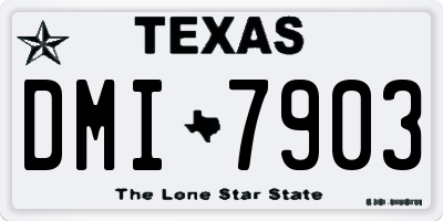 TX license plate DMI7903