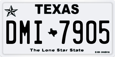TX license plate DMI7905
