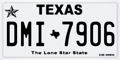 TX license plate DMI7906